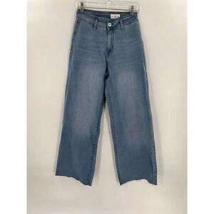 Lefties Flare Jeans Women's 28 (27x30.5) Light Wash Denim Wide Leg High Rise